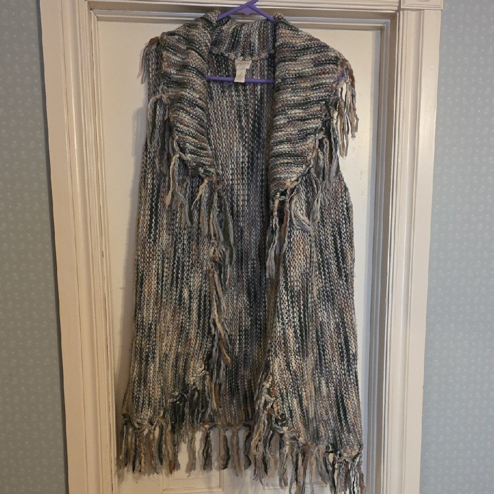 Chico's Earthy Toned Knit Vest